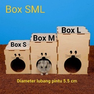BOX SML Hamster House Cute Hamster House Wooden Hamster House Aesthetic Hamster House