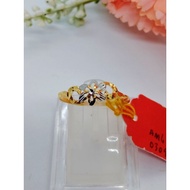 916 Original Gold Ring / Cincin Emas 916 Tulen - size 14