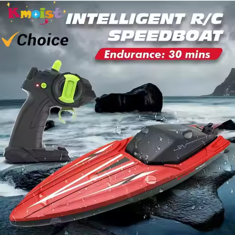 2.4G 25KM/H 100M RC Wireless Boat Ship Kids Gift Outdoor Toys Electric Rechargeable Water High Speed