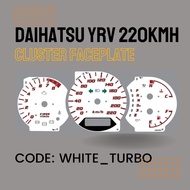 DAIHATSU YRV 220KMH CLUSTER FACE PLATE AUTOMATIC  PANEL METER SPEEDOMETER