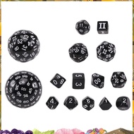 15Pieces Complete Polyhedral DND Dice Set D3-D100 Spherical  Dice Set,100 Sides Dice Set for Role Pl