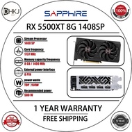 Used SAPPHIRE RX 5500XT 8GB Graphics Card RX5500XT Game Cards 1737MHz~1845MHz  8GB GDDR6/128-bit 140