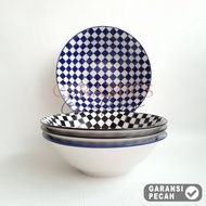TANITI 1pcs 10in Ceramic Salad Bowl Chess Series Super Jumbo Dinner Bowl 26cm