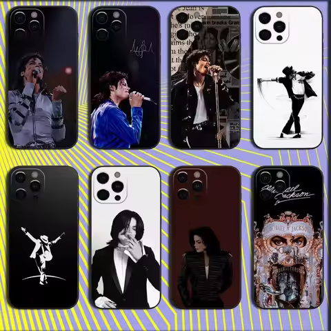 Music Michael J-Jackson Phone Case For iPhone 16,15,14,13,12,11,Pro,X,XS,Max,XR,Plus,Mini Soft Black