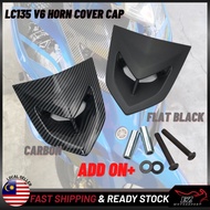 LC135 V3-V7 Horn Cover Cap Horn Logo Front Penal Fairing Set + Screw Skru Horn Cover Carbon/Black LC