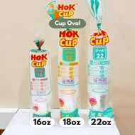 HOK Oval Plastic Cup 16oz 18oz 22oz – Boba Plastic Cup Iced Coffee Drink