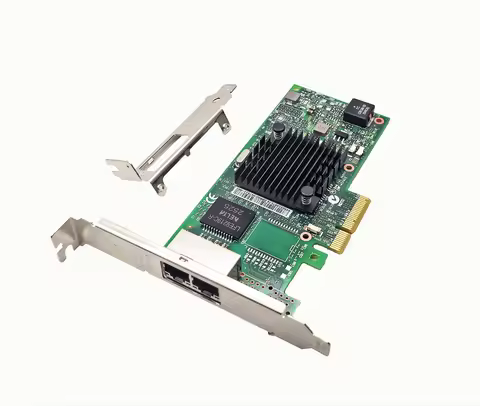 1Gb Network Card I350-T2 with Intel Ethernet Server Gigabit LAN Adapter I350T2V2BLK Chip Dual RJ45 P