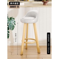 Stool Bar Chair Modern Simple Rotatable Back Home Island Countertop High Footstool Bar Stool Front D