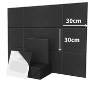 แผ่นซับเสียง 50/100 ชิ้น 30x30x0.9cm รบกวนห้องนอน ของแต่งห้อง 3D แผ่นเก็บเสียง โฟมซับเสียง