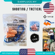 Walker's Foam Corded Earplugs NRR32 | Shooting Hunting EDC Outdoor Range | 1 Pair + Case | USA