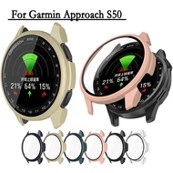 For Garmin Approach S50 Protective Case With Tempered Glass Film For Garmin Approach S50 Cover 2-in-