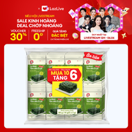 [Mua 10 tặng 6] Lốc 16 gói lá kim tẩm dầu oliu 5g Ofood ăn liền ăn vặt ngon miệng