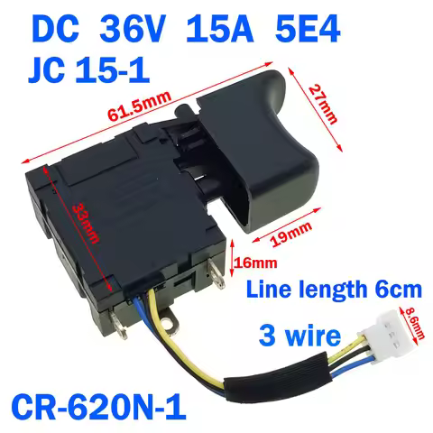 Switch Power Tool Parts Electric Drill Dustproof Speed Control Push Button Trigger Switch DC 36V 42V