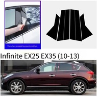 For Infiniti EX25 EX35 2010-2013 6PCS Window Trim Covers Center Film Column B C Pillar Posts Sticker