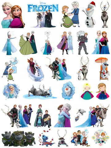 Disney movies Frozen Anna and Elsa fusible clothing patches thermo-stickers for children Ironing app
