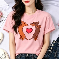 Dachshund T-Shirt - Women's Kawaii 80s Grunge Anime Manga