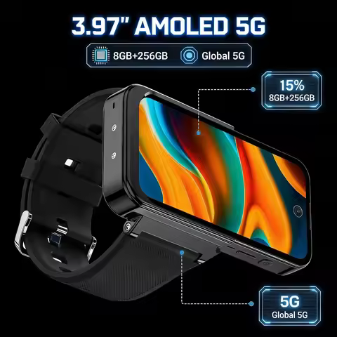 New PG999 Smart Watch Phone Touchscreen Global Connectivity Octa-core Processor GPS Dual SIM Dual St