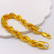 Merlin Goldsmith 22K 916 Gold (9mm) Diamond Cut Hollow Rope Bracelet