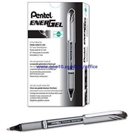 Pentel EnerGel NV Liquid Gel Pen， 0.7mm， Medium Line Capped， Metal Tip， Black Ink， Box of 12 (BL27-A