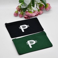 Canvas Currency Bill Wallet Zip Closing Pouch
