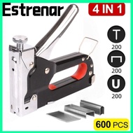 ESTRENAR Nailer, With 600 Staples Heavy Duty Construction Stapler,  Powerful 4 in 1 4-14mm Manual Na