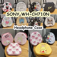 READY STOCK! For SONY WH-CH710N Headphone Case Cartoon Fresh StyleHeadset Earpads Storage Bag Casing Box