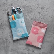 雙層口袋型醫師袍筆袋_朵朵花開