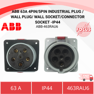 ABB 63A 4PIN/5PIN INDUSTRIAL PLUG / WALL PLUG/ WALL SOCKET/CONNECTOR SOCKET -IP44
