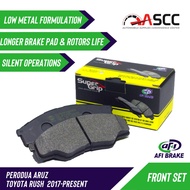 Perodua Aruz, Toyota Rush 2017- Present – AFI FRONT Super Grip Brake Pad + FREE CAR IONIZER