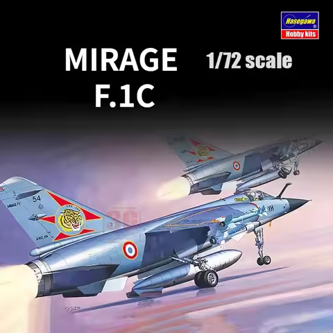 Hasegawa 00234 Aircraft Model 1/72 Scale Mirage F.1C French Air Force Fighter Model Building for Mil