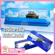 Cruise Ship Model Cruise Ship Fluid Drift Bottle Pirate Ship Desktop Decoration Birthday Gift