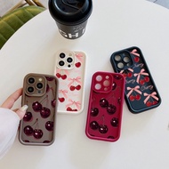 Red Cherry Phone Case For OnePlus 12R 12 11 11R 10R 8T Nord CE 2 3 4 Lite 5G Multistep TPU Korean Sh
