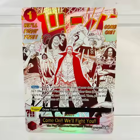 One Piece Red-Haired Pirates OP09-020 English Card Gold Foil & Holographic Texture DIY Premium Anime