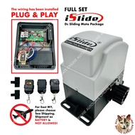 ISLIDE AUTO GATE SLIDING AUTOGATE( FULL SET without GEAR RACK ) DC MOTOR 2CH 433MHZ mtech / islide /
