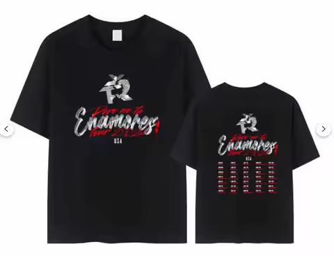 100% Cotton Fuerza Regida T-shirt Grupo Regional Mexicano New Album Pero No Te E