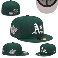 ☏ Fashion New Era MLB Oakland Athletics Snapback As Men Women 59FIFTY Full Fitted Cap Hip Hop Hat Ca