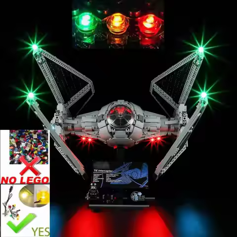 USB Lights Set for Lego 75382 UCS TIE Interceptor Building Set - (NOT Include LEGO Bricks)