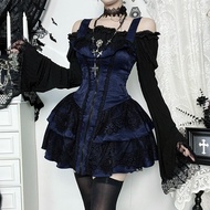 YL25390 Dark Style Jacquard Lace Square Neck Dress 2025 New Style Gothic Style Lolita Skirt Suit