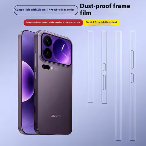 4 in1 Frame Hydrogel Film Side Protector Dust Net Skin For Xiaomi 17 Pro Max Border Sticker Clear Fi