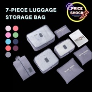 Travel Seven-Piece Storage Bag Set Travel Luggage organizer Bag Clothing Organiser Bag Storage Bag