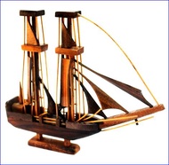 Miniatur Kapal Layar Penisi Kayu Kerajinan Jogja Miniatur Perahu Kayu