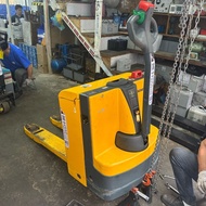 二手 黃色 永恆力 兩噸 電唧車 全電動 電升 手拉 pallet truck  手積車 積車 叉車 機械 pallet truck 產車 搬運