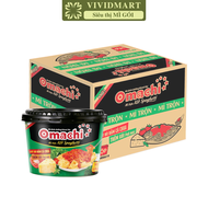 [THÙNG 12 TÔ] - MASAN - Omachi tô trộn 3 vị: Xốt tôm phô mai trứng muối Xốt Spaghetti Thịt xiên nướn