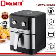 DESSINI ITALY 6L Electric Air Fryer Convection Oven Toaster Timer Oil Free Roaster Breakfast Machine