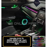 Honda civic fc 2016-2021 car oem atmosphere ambient light plug and play