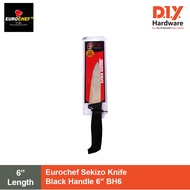 ✻▬Eurochef Sekizo Knife Black Handle 6" BH6