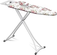 Adjustable Folding Ironing Board, Adjustable Rest Area with Metal Steam Iron, Home, Bedroom, Living Room, Ironing Board (Color : E, Size : 140 x 38 x 77-92 cm)