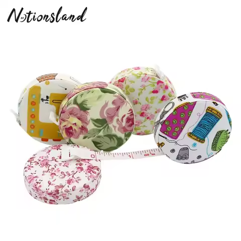 Color Fabric Bag Fabric Tape Measure Sewing Measurement Ruler Automatic Small Tape Measure Inch Cent