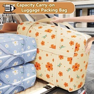 [GoodGirlm1] Large Capacity Floral Pattern Tote Bag For Home Use, Luggage, Moving, Dormitory, And Cl