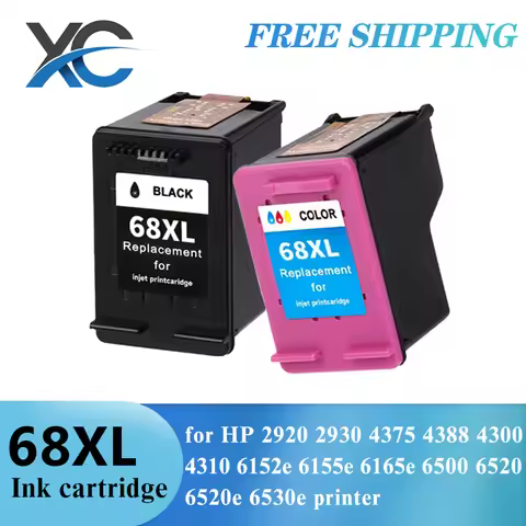 New 68XL ink cartridge Compatible for HP 2920 2930 4375 4388 4300 4310 6152e 6155e 6165e 6500 6520 6